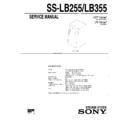 Sony LBT-N255, LBT-N355, LBT-V3500, SS-LB255, SS-LB355 Service Manual
