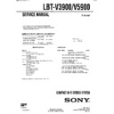 Sony LBT-V3900, LBT-V5900 Service Manual