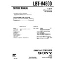 Sony LBT-V4500 Service Manual
