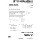 Sony LBT-V8900AV Service Manual