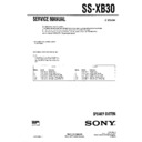 Sony LBT-XB30, SS-XB30 Service Manual