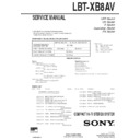 Sony LBT-XB8AV Service Manual