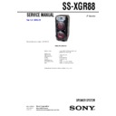 Sony LBT-XGR88, SS-XGR88 Service Manual