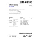 Sony LBT-XGR88 Service Manual