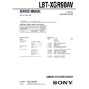 Sony LBT-XGR90AV Service Manual