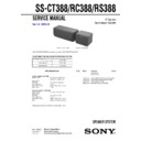 Sony LBT-XGR99AV, LBT-XGV11AV, SS-CT388, SS-RC388, SS-RS388 Service Manual