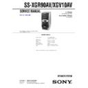 Sony LBT-XGV10AV, SS-XGR90AV, SS-XGV10AV Service Manual
