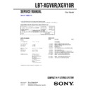 Sony LBT-XGV10R, LBT-XGV6R Service Manual