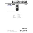 Sony LBT-XGV8, SS-XGR80, SS-XGV8 Service Manual