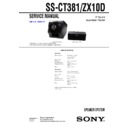 Sony LBT-ZX10D, SS-CT381, SS-ZX10D Service Manual