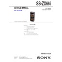 Sony LBT-ZX66I, SS-ZX66I Service Manual
