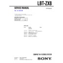 Sony LBT-ZX8 Service Manual