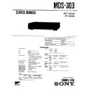 Sony MDS-303 Service Manual