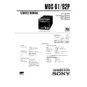 Sony MDS-B1, MDS-B2P Service Manual