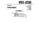 Sony MDS-JE500 (serv.man2) Service Manual