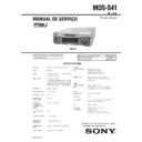 Sony MDS-S41 Service Manual