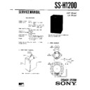 Sony MHC-1100, SS-H1200 Service Manual