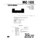 Sony MHC-1600 Service Manual