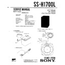 Sony MHC-1700, SS-H1700L (serv.man2) Service Manual