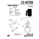 Sony MHC-2700, SS-H2700 Service Manual
