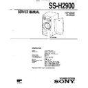 Sony MHC-2900, MHC-E60X, SS-H2900 (serv.man2) Service Manual