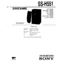 Sony MHC-331, MHC-551, MHC-D2, MHC-G33, MHC-G55, SS-H551 Service Manual