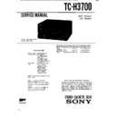 Sony MHC-3700, TC-H3700 Service Manual