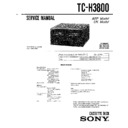 Sony MHC-3800, TC-H3800 Service Manual