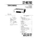 Sony MHC-4700, MHC-6700, ST-H6700, ST-H7700D Service Manual