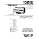 Sony MHC-4700, TC-H4700 Service Manual