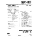 Sony MHC-4800 Service Manual