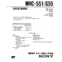 Sony MHC-551, MHC-G55 Service Manual