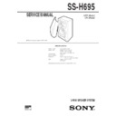 Sony MHC-695, SS-H695 Service Manual
