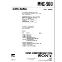 Sony MHC-900 Service Manual