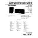 Sony MHC-901AV, MHC-EX100AV, MHC-EX70AV, MHC-EX9AV, MHC-W77AV, SS-CN12, SSC-N12, SS-CN15, SS-CR150, SS-LB650CR, SS-SR12, SS-SR15 Service Manual