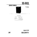 Sony MHC-BX3 Service Manual