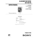 Sony MHC-BX5, MHC-VX77, MHC-VX77J, SS-BX7, SS-DX7, SS-DX7B, SS-VX77, SS-VX77B Service Manual