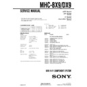 Sony MHC-BX9, MHC-DX9 Service Manual
