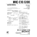 mhc-c10, mhc-g100 service manual