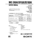 Sony MHC-D90AV, MHC-GR10AV, MHC-RX100AV Service Manual