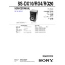Sony MHC-DX10, MHC-RG20, MHC-RG4SR, SS-DX10, SS-RG20, SS-RG4 Service Manual