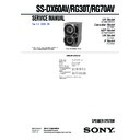 Sony MHC-DX60AV, MHC-RG30T, MHC-RG70AV, SS-DX60AV, SS-RG30T, SS-RG70AV Service Manual