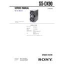 Sony MHC-DX90, SS-DX90 Service Manual