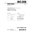 Sony MHC-DX90 Service Manual