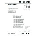 Sony MHC-EC50 Service Manual