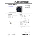 Sony MHC-EC98P, MHC-EC98PI, SS-WG98, SS-WG98S Service Manual