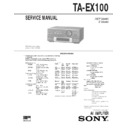 Sony MHC-EX100AV, TA-EX100 Service Manual