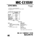 Sony MHC-EX100AV Service Manual