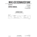 Sony MHC-EX10AV, MHC-EX7, MHC-EX9AV (serv.man2) Service Manual