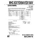 Sony MHC-EX10AV, MHC-EX7, MHC-EX9AV Service Manual